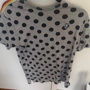 Polka Dot Mens Shirt - Gray and Black